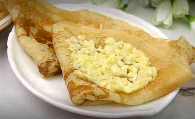 Блины с яичной начинкой